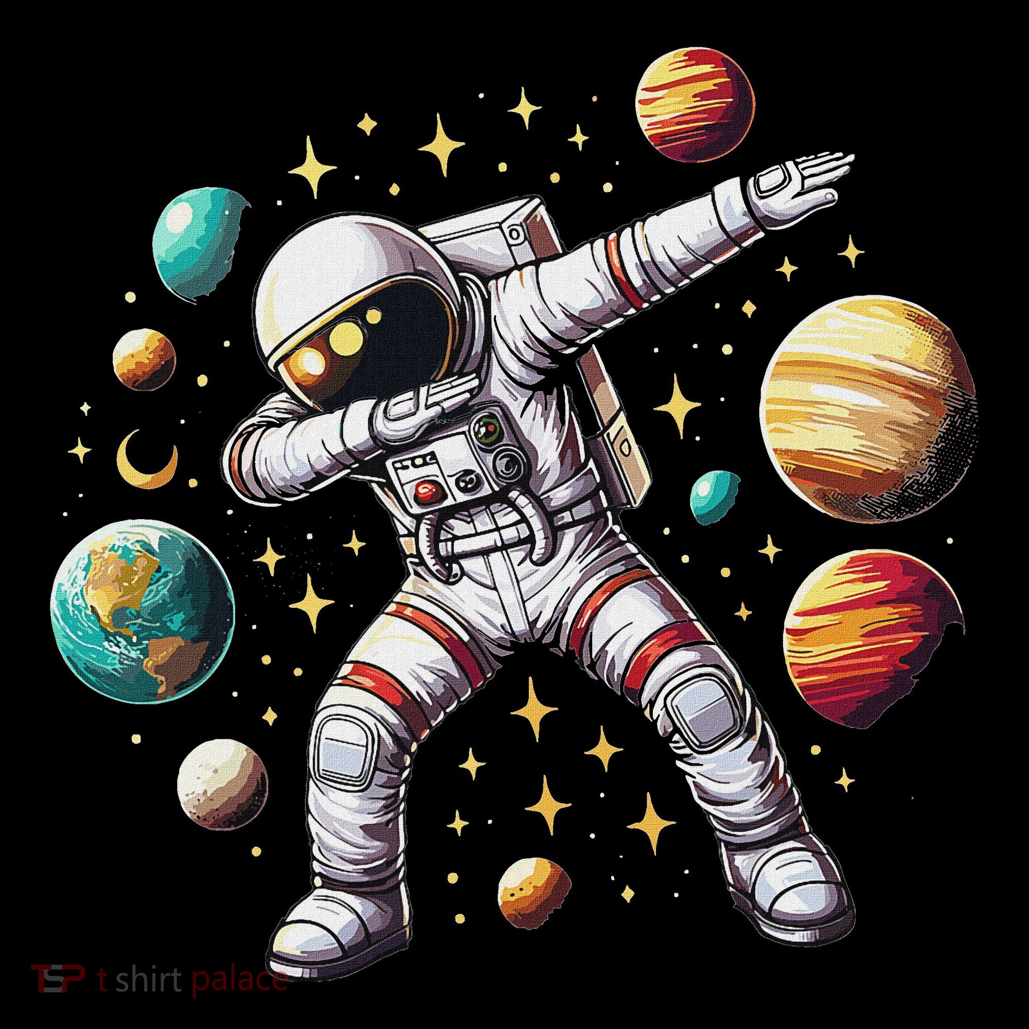 Astronaut Dabbing In Space Cosmic Galaxy Adventure Women's Hoodie