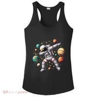 Astronaut Dabbing In Space Cosmic Galaxy Adventure Ladies PosiCharge Competitor Racerback Tank thumb 0
