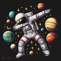 Astronaut Dabbing In Space Cosmic Galaxy Adventure Ladies PosiCharge Competitor Racerback Tank thumb 2