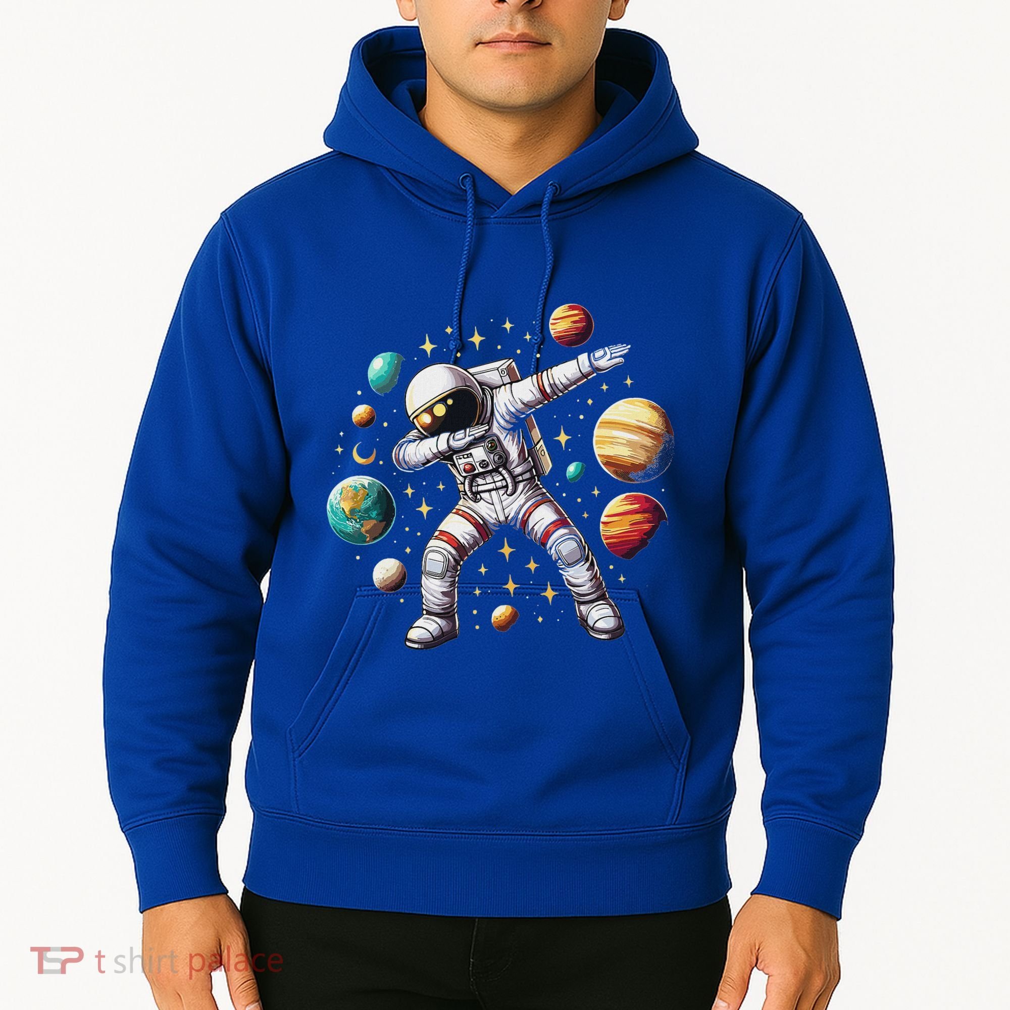 Astronaut Dabbing In Space Cosmic Galaxy Adventure Hoodie