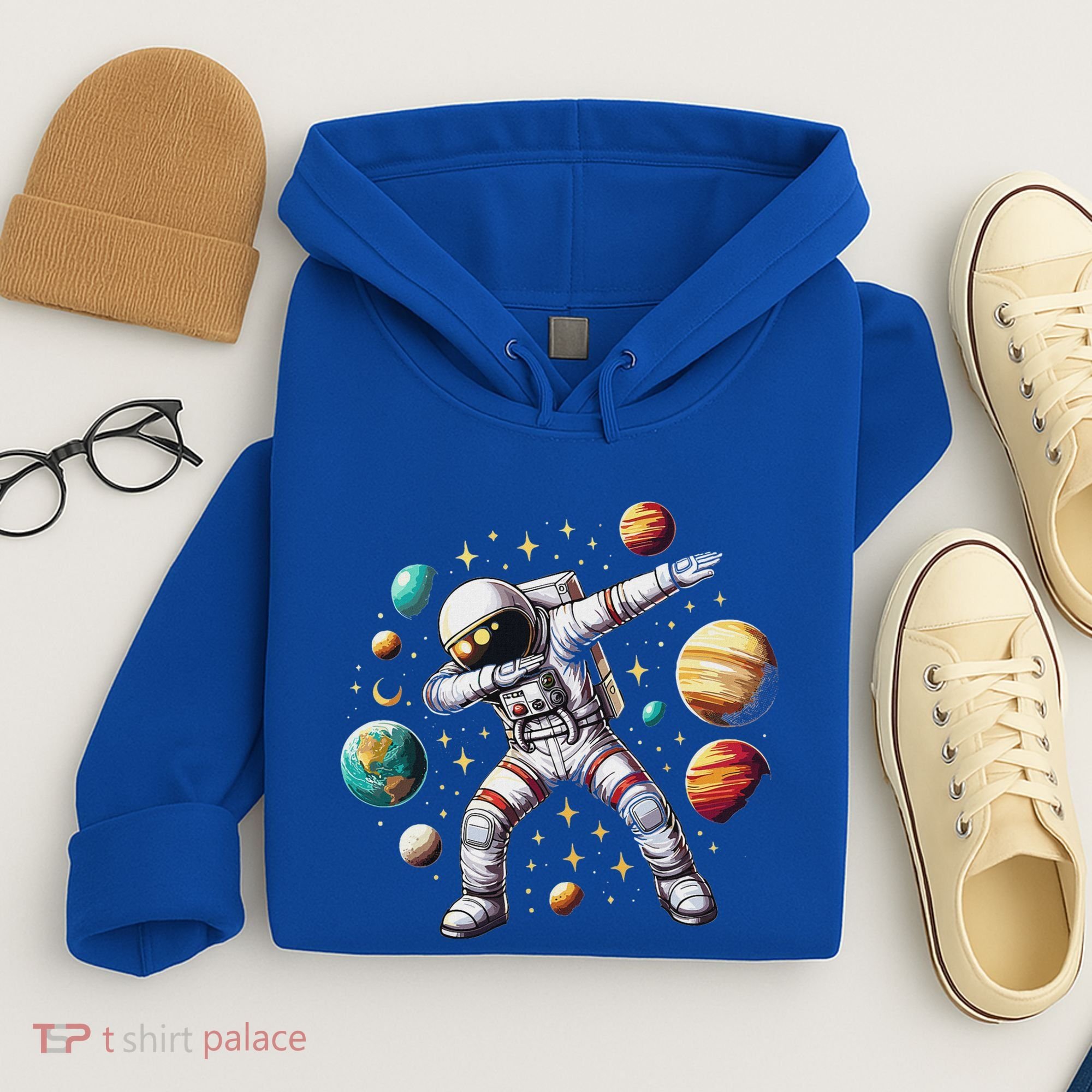 Astronaut Dabbing In Space Cosmic Galaxy Adventure Hoodie