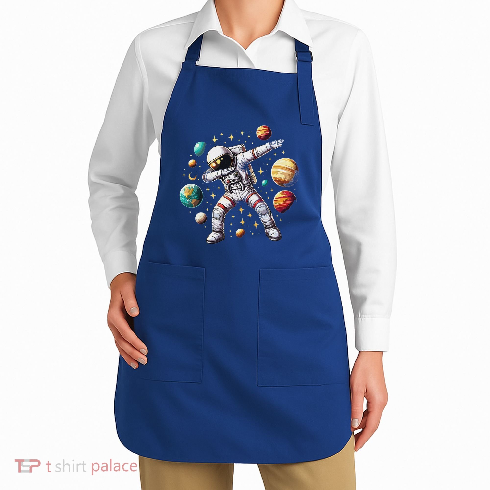 Astronaut Dabbing In Space Cosmic Galaxy Adventure Apron