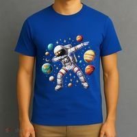 Astronaut Dabbing In Space Cosmic Galaxy Adventure T-Shirt thumb 3