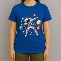 Astronaut Dabbing In Space Cosmic Galaxy Adventure T-Shirt thumb 4