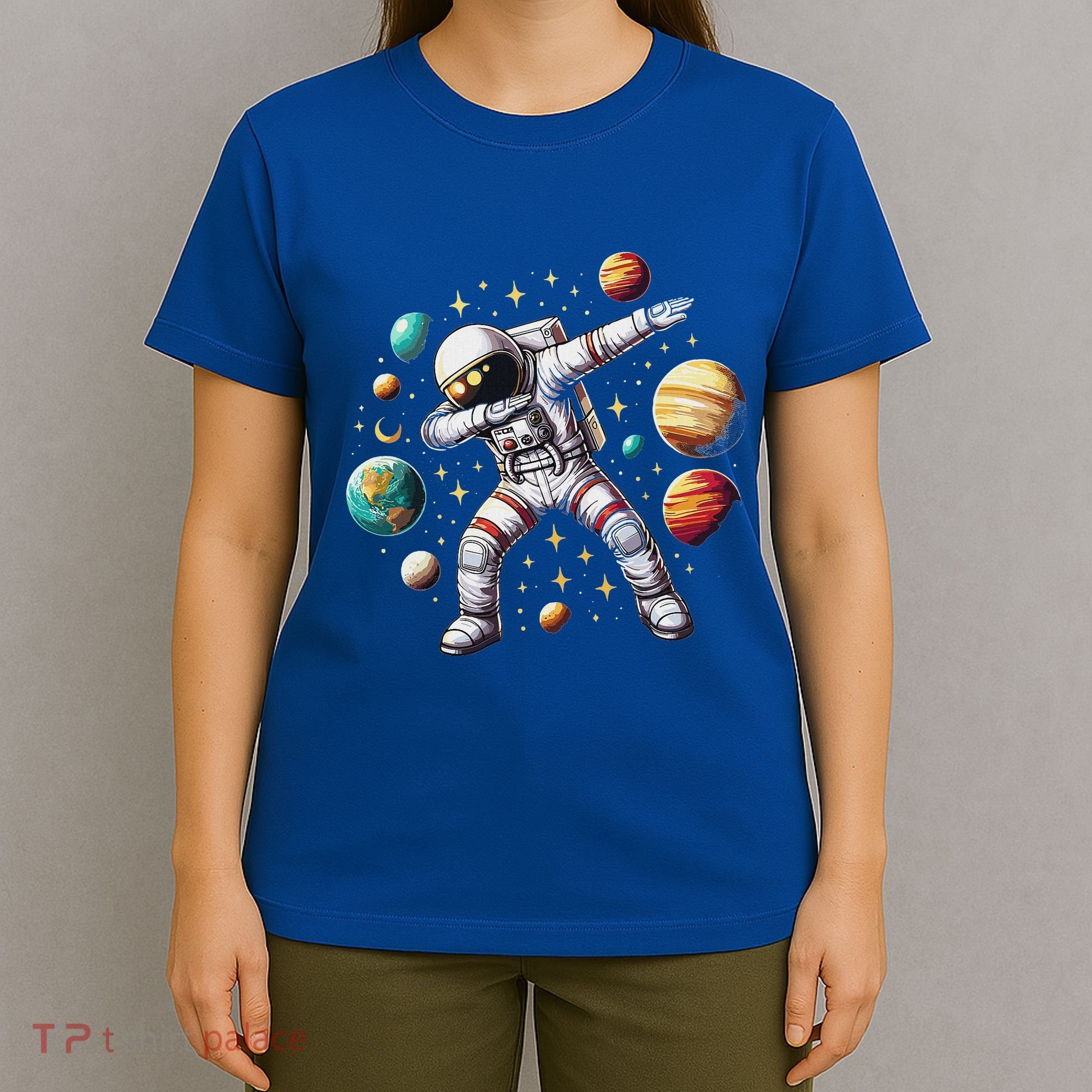 Astronaut Dabbing In Space Cosmic Galaxy Adventure T-Shirt