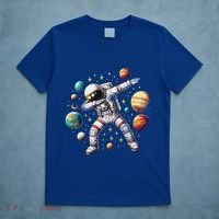 Astronaut Dabbing In Space Cosmic Galaxy Adventure T-Shirt thumb 5