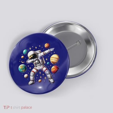 Astronaut Dabbing In Space Cosmic Galaxy Adventure Button