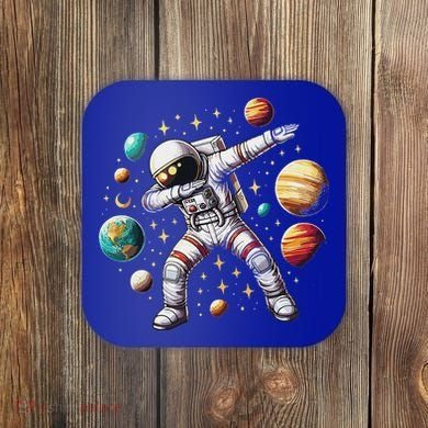 Astronaut Dabbing In Space Cosmic Galaxy Adventure Coaster
