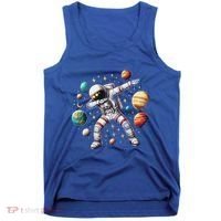 Astronaut Dabbing In Space Cosmic Galaxy Adventure Tank Top thumb 0