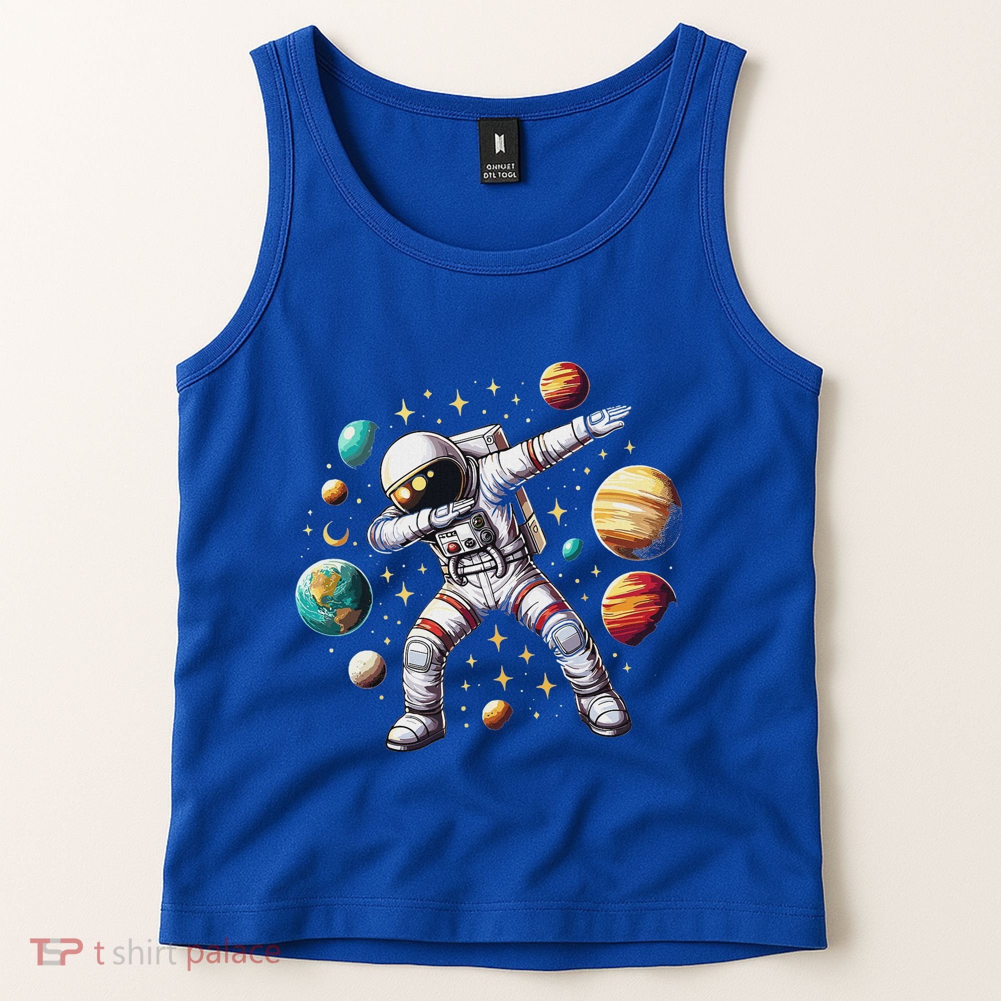 Astronaut Dabbing In Space Cosmic Galaxy Adventure Tank Top