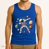 Astronaut Dabbing In Space Cosmic Galaxy Adventure Tank Top thumb 3