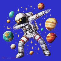Astronaut Dabbing In Space Cosmic Galaxy Adventure Toddler T-Shirt thumb 4