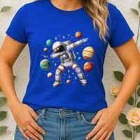 Astronaut Dabbing In Space Cosmic Galaxy Adventure Women's T-Shirt thumb 2