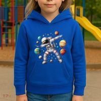 Astronaut Dabbing In Space Cosmic Galaxy Adventure Kids Hoodie thumb 3