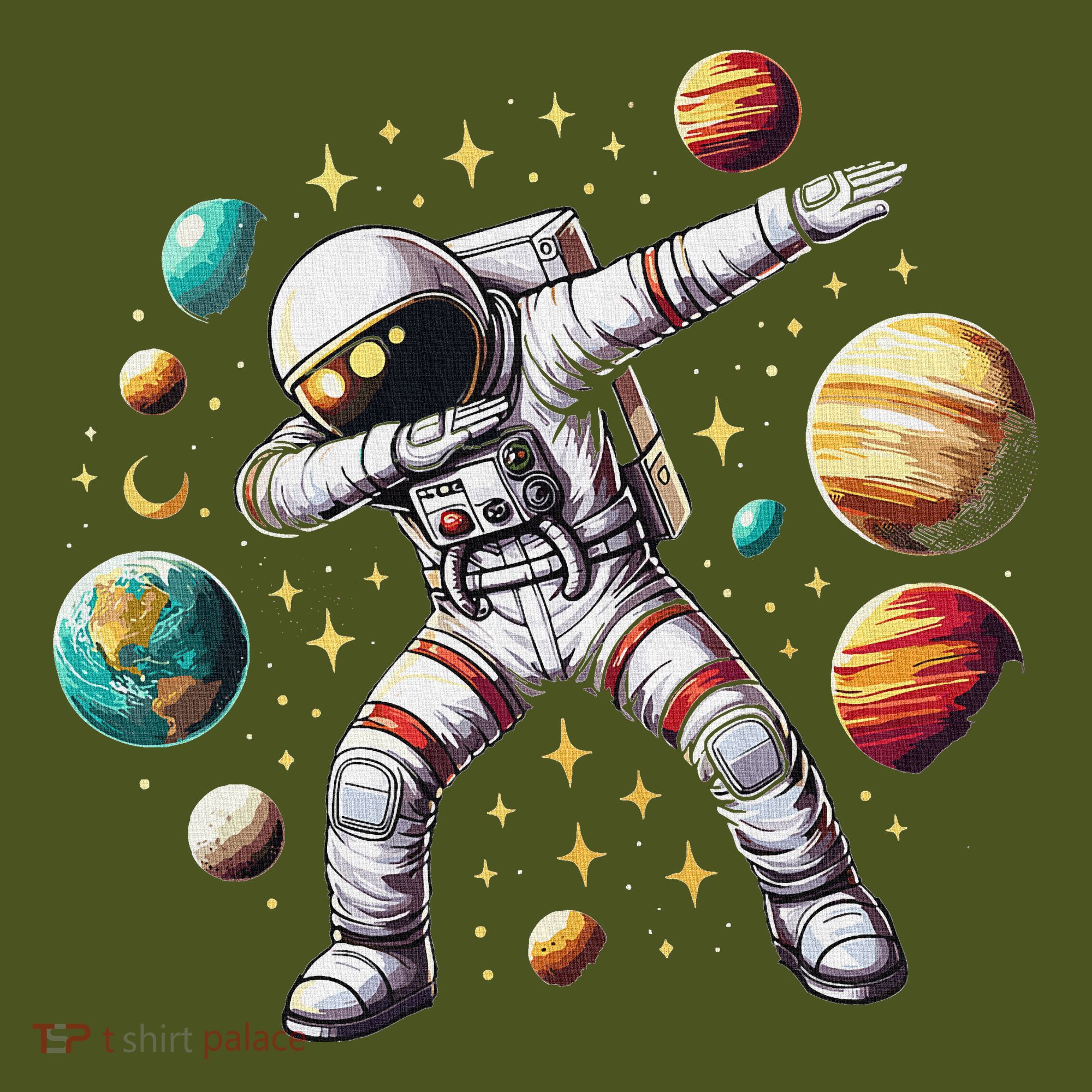 Astronaut Dabbing In Space Cosmic Galaxy Adventure The Baniff Cuffed Pom Beanie