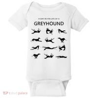 A Day In The Life Of A Greyhound Baby Bodysuit thumb 0