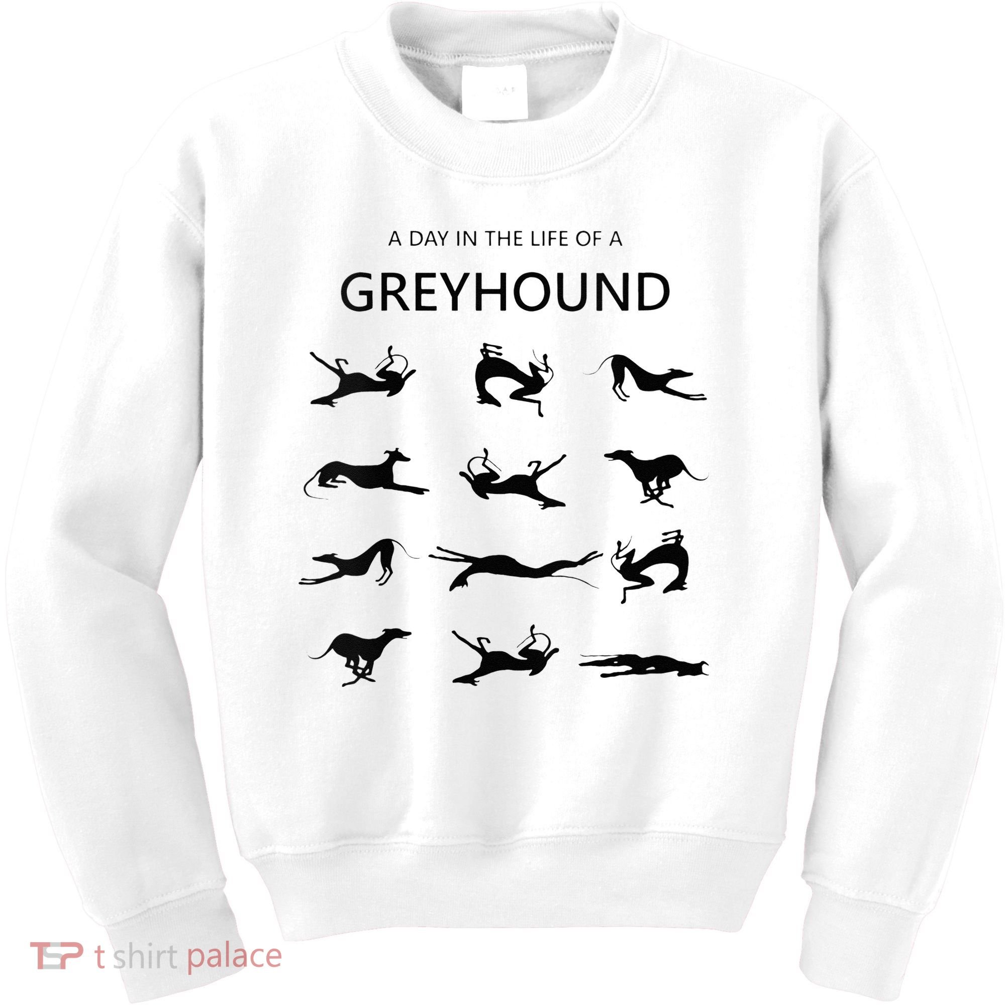 A Day In The Life Of A Greyhound Kids Sweatshirt