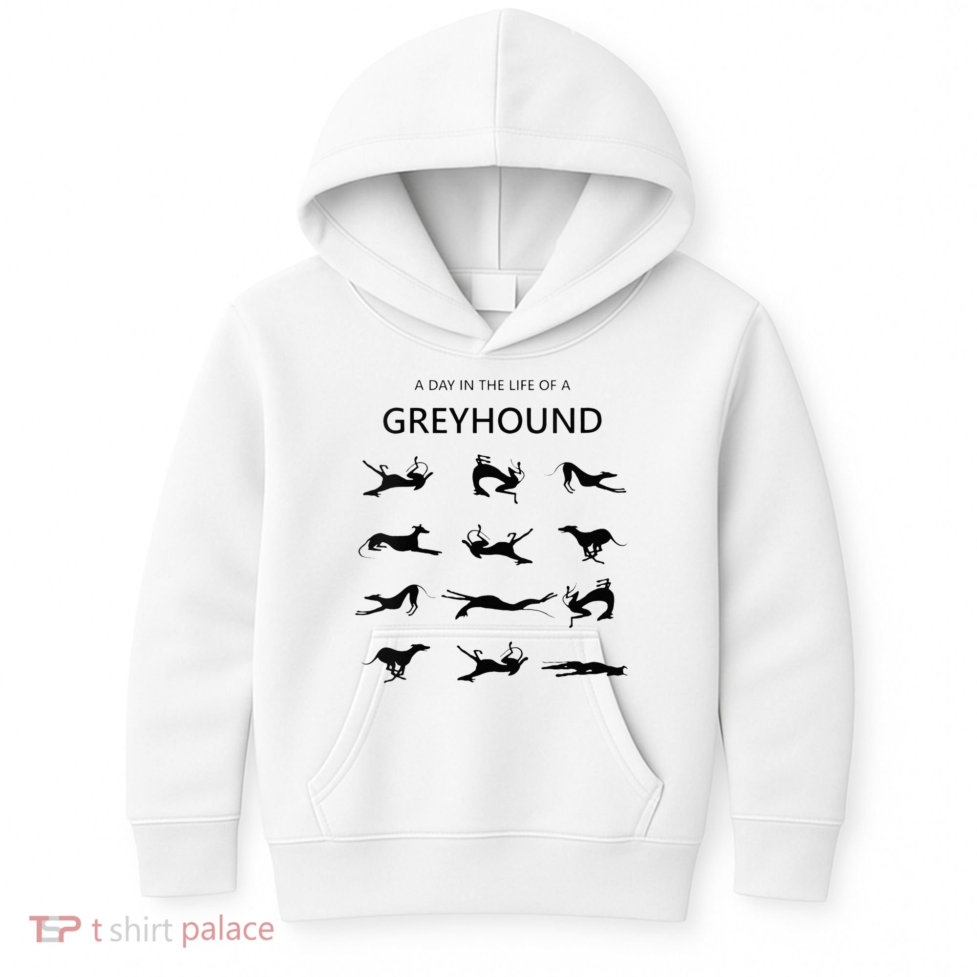 A Day In The Life Of A Greyhound Kids Hoodie