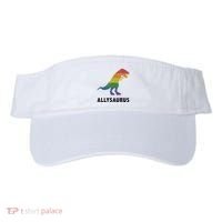 Allysaurus Dinosaur In Rainbow Flag For Ally LGBT Pride Visor thumb 0