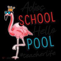 Adios School Hello Pool Teacher Life Flamingo Coffee Mug thumb 5