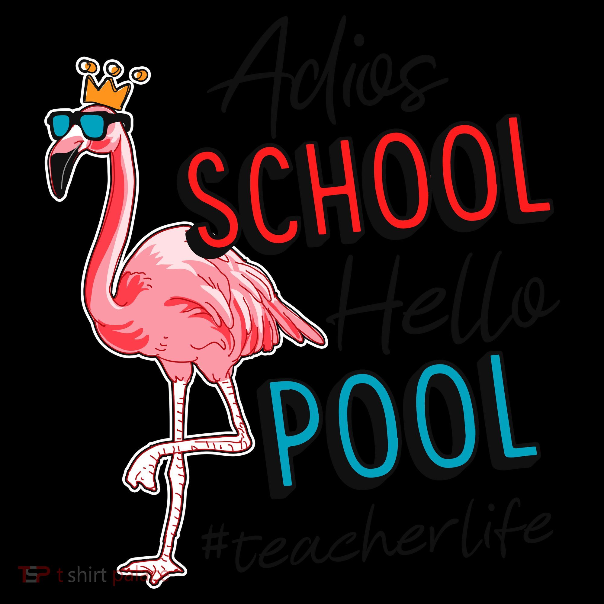 Adios School Hello Pool Teacher Life Flamingo Coffee Mug