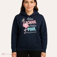 Adios School Hello Pool Teacher Life Flamingo Hoodie thumb 5