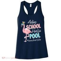 Adios School Hello Pool Teacher Life Flamingo Women's Tank Top thumb 0