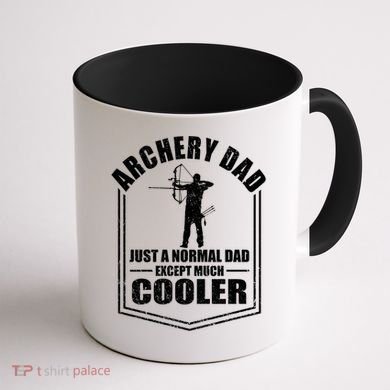 Archery Dad Just A Normal Dad Except Cooler Fathers Day Funny Gift Coffee Mug back