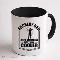 Archery Dad Just A Normal Dad Except Cooler Fathers Day Funny Gift Coffee Mug thumb 1