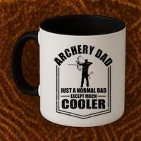 Archery Dad Just A Normal Dad Except Cooler Fathers Day Funny Gift Coffee Mug thumb 2