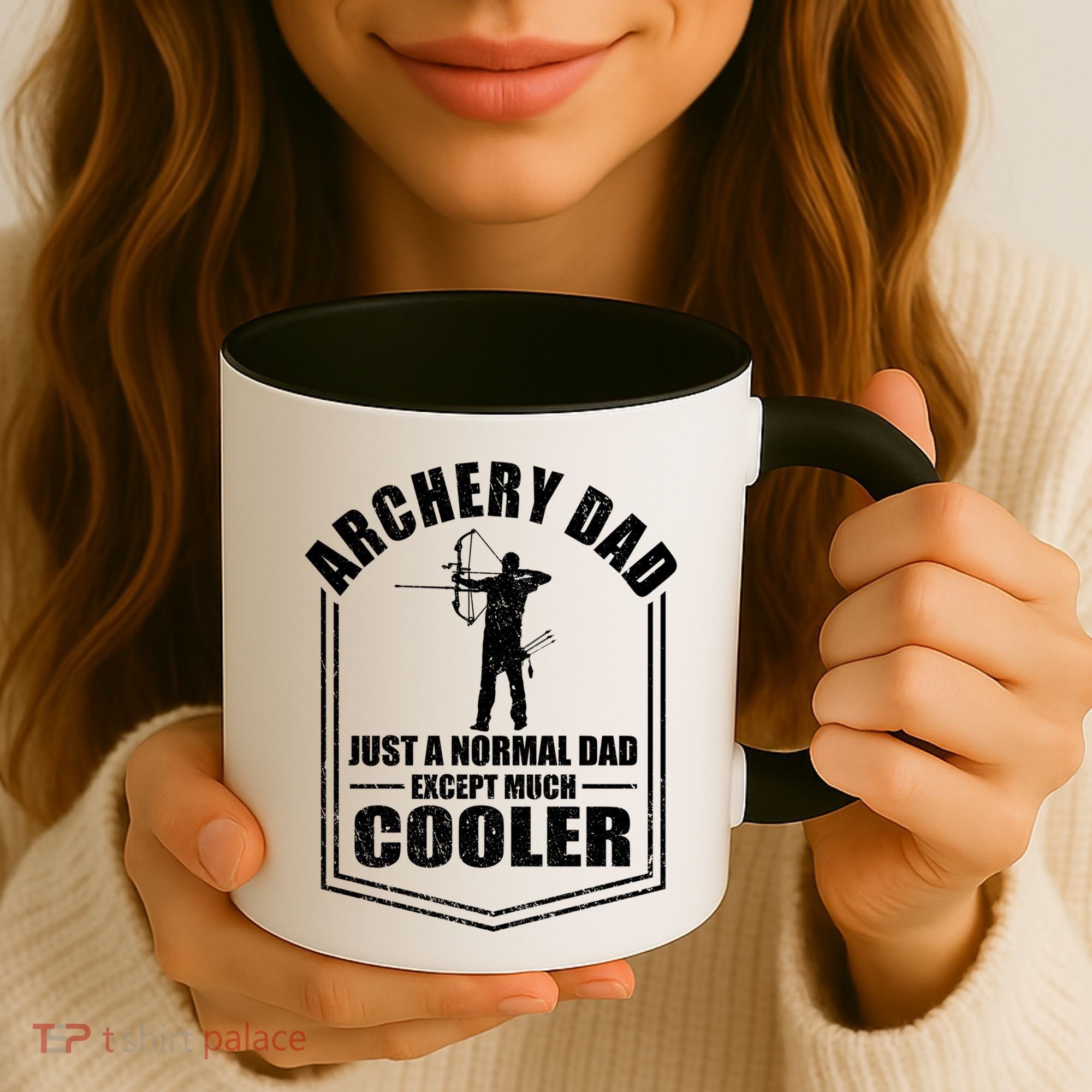 Archery Dad Just A Normal Dad Except Cooler Fathers Day Funny Gift Coffee Mug
