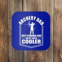 Archery Dad Just A Normal Dad Except Cooler Fathers Day Funny Gift Coaster thumb 0