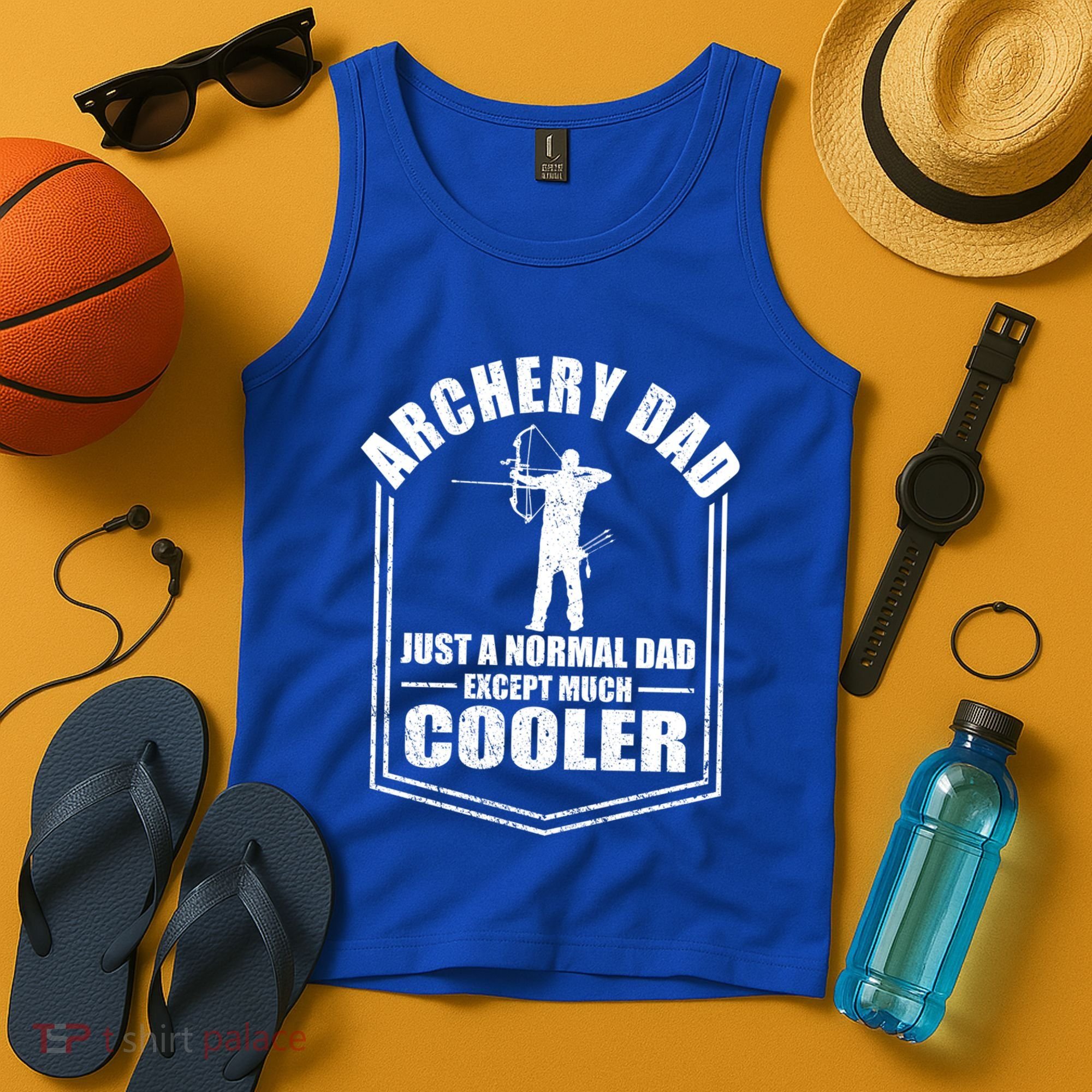 Archery Dad Just A Normal Dad Except Cooler Fathers Day Funny Gift Tank Top
