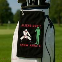 Aliens DonT Know Karate Golf Towel thumb 2