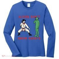Aliens DonT Know Karate Women's Long Sleeve Shirt thumb 0
