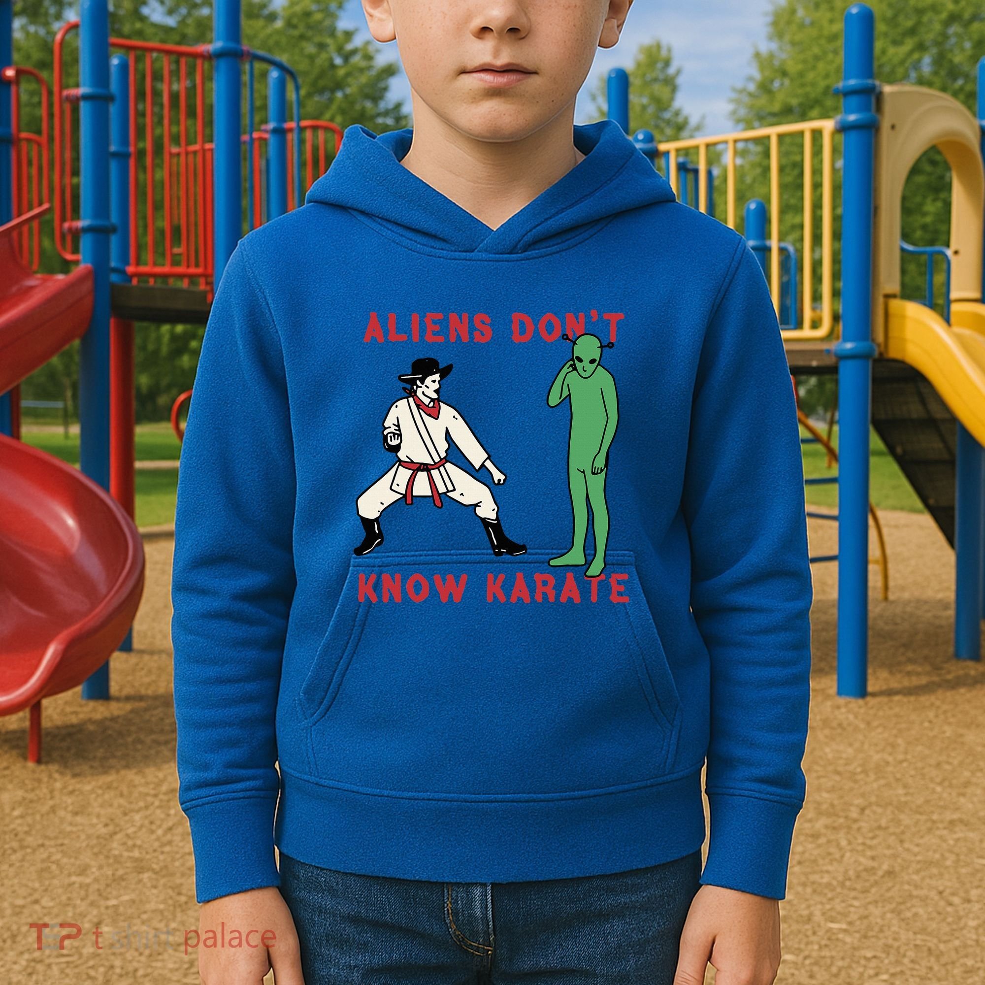 Aliens DonT Know Karate Kids Hoodie