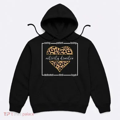 Activity Director Leopard Heart Hoodie