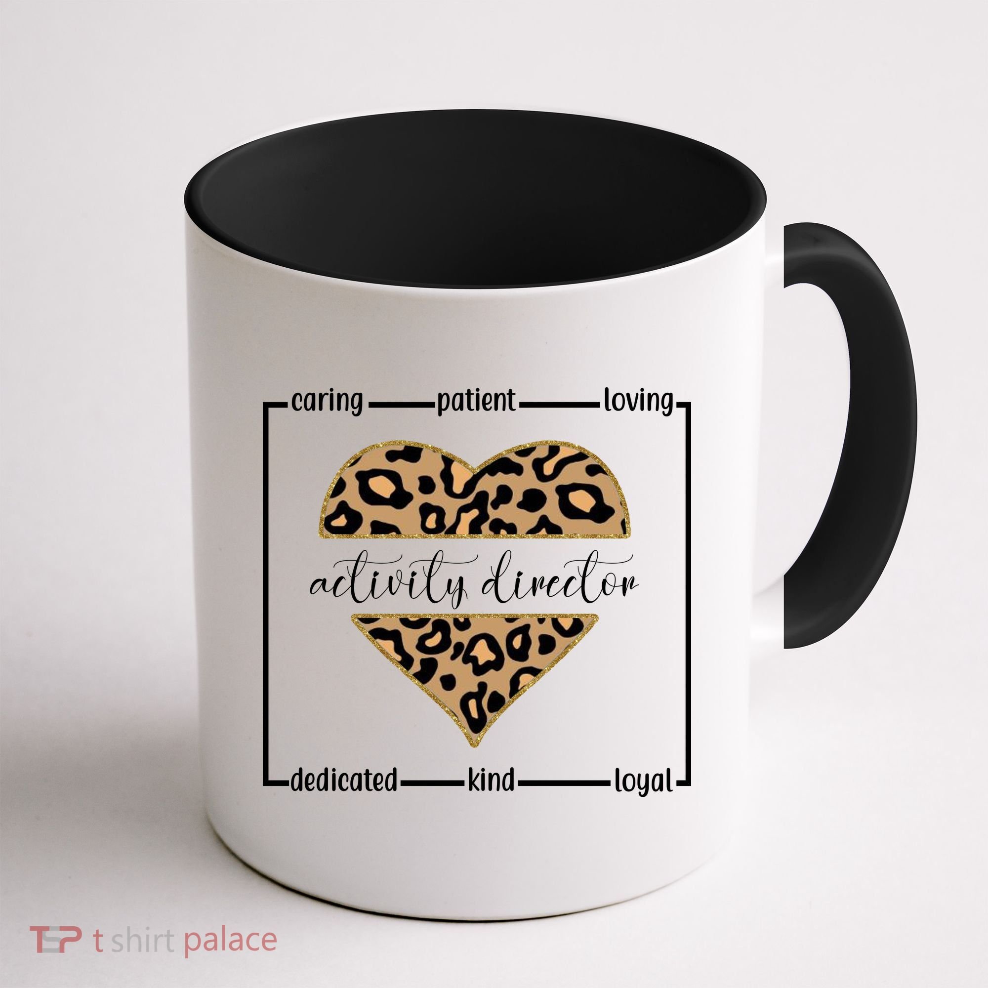 Activity Director Leopard Heart Coffee Mug