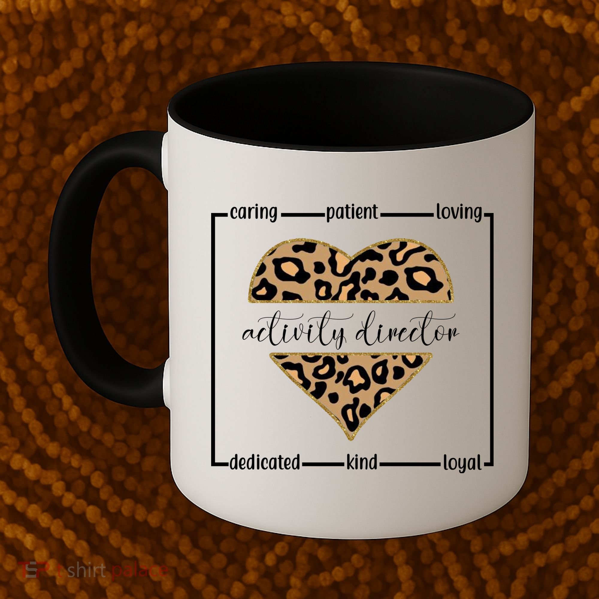 Activity Director Leopard Heart Coffee Mug