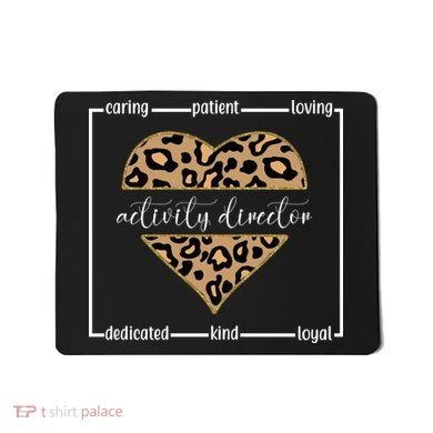 Activity Director Leopard Heart Mousepad
