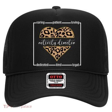 Activity Director Leopard Heart Hat