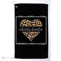 Activity Director Leopard Heart Golf Towel thumb 0