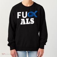 ALS Disease Lou Gehrig's Blue Ribbon Neurological Disorders Women's Sweatshirt thumb 0