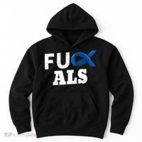 ALS Disease Lou Gehrig's Blue Ribbon Neurological Disorders Hoodie thumb 0