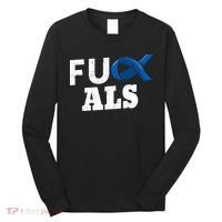 ALS Disease Lou Gehrig's Blue Ribbon Neurological Disorders Long Sleeve Shirt thumb 0