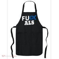 ALS Disease Lou Gehrig's Blue Ribbon Neurological Disorders Apron thumb 0