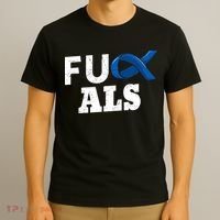 ALS Disease Lou Gehrig's Blue Ribbon Neurological Disorders T-Shirt thumb 3