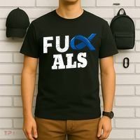 ALS Disease Lou Gehrig's Blue Ribbon Neurological Disorders T-Shirt thumb 6