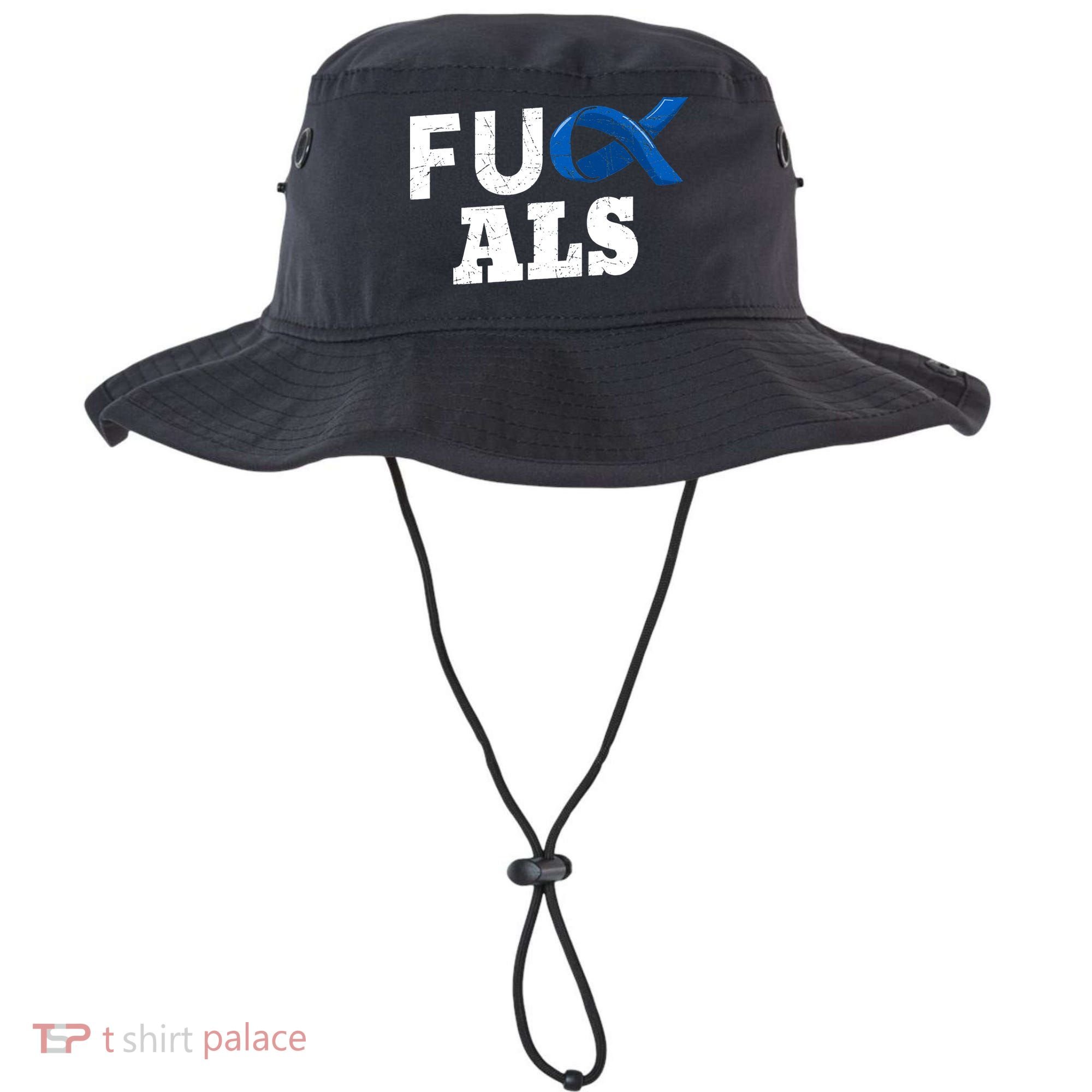 ALS Disease Lou Gehrig's Blue Ribbon Neurological Disorders Bucket Hat