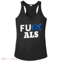 ALS Disease Lou Gehrig's Blue Ribbon Neurological Disorders Ladies PosiCharge Competitor Racerback Tank thumb 0